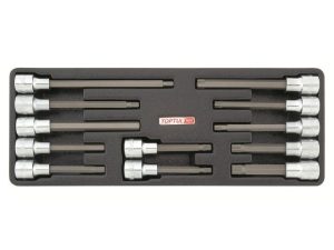 Набор-сет бит под трещотку 1/2″ EXTRA LONG 12шт. 136х364мм TOPTUL