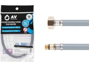 Подводка гибкая, Nylon, иголка м10 короткая — гайка 1/2″ 50 см AV Engineering