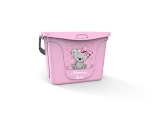 Емкость для игрушек Mommy love (Мамми лав) 6 л, нежно-розовый, BEROSSI