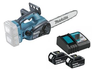 Аккум. пила цепная MAKITA LXT DUC 302 Z шина 30 см (12″), 3/8, 1.1 мм + АКЦИЯ (2 аккумулятора, ЗУ)