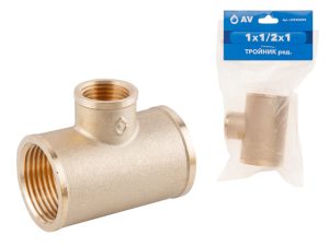 Тройник ред. 1″ вн. х 1/2″ вн. х 1″ вн., AV Engineering (инд. упак.)