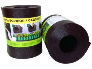 Лента бордюр садовая/газонная «Классика» (9м, h30см, коричн.)