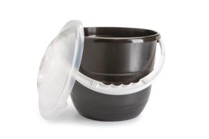 Ведро Practic plus (Практик плюс) с крышкой 10 л, черный, BEROSSI
