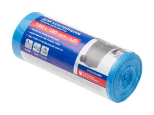 Пакеты для мусора Standard, 120 л, 20 шт., синие, PROservice