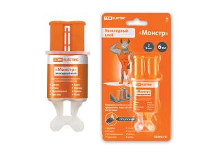 Клей эпоксидный «Монстр», прозрачный, шприц, 6 мл TDM