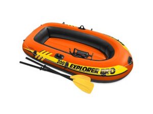 Надувная лодка двухместная Explorer PRO 200, 196х102х33 см + весла пластик.122 см, насос ручной, INT