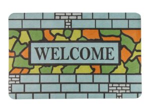 Коврик придверный 38*58 см, «WELCOME», витраж, PERFECTO LINEA