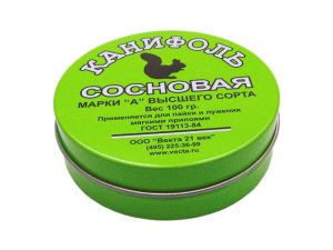 Канифоль «А» (100г), жестяная банка