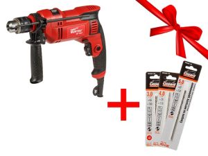 Дрель ударная WORTEX DS 1307 в кор.+ АКЦИЯ! Сверла GEPARD в подарок!