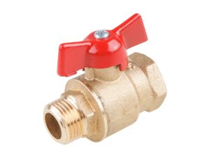 Кран шаровый 3/4″ нар.-вн. бабочка PN1,6 МПа, 11Б27п5, Цветлит