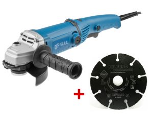 Одноручная углошлифмашина BULL WS 1201 в кор.+АКЦИЯ (Круг HILBERG по дереву в подарок!)