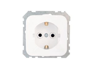 Розетка 1-ая (скрытая, с/з) белая, Гармония, BYLECTRICA
