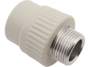 Ниппель ПП комб. нар. 20×3/4″ сер. FV Plast