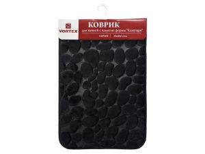 Коврик для ванной c памятью формы «Камушки» 40х60х1,2 см, серый, VORTEX