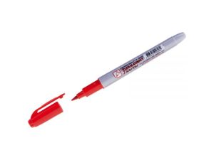 Маркер перманентный Crown «Multi Marker Super Slim» красный, пулевидный