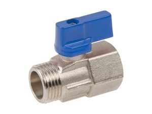 Кран шаровый MINI 1/2″ нар.-вн. синяя ручка, AV Engineering