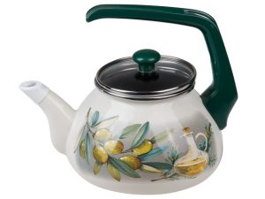 Чайник стальной эмалированный, 2.2 л, серия Олива, PERFECTO LINEA