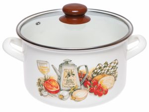 Кастрюля стальная эмалированная, 4.7 л, серия Традиция, PERFECTO LINEA