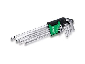 Набор ключей шестигр. 1/16″-3/8″ 9шт длин.с шар. TOPTUL