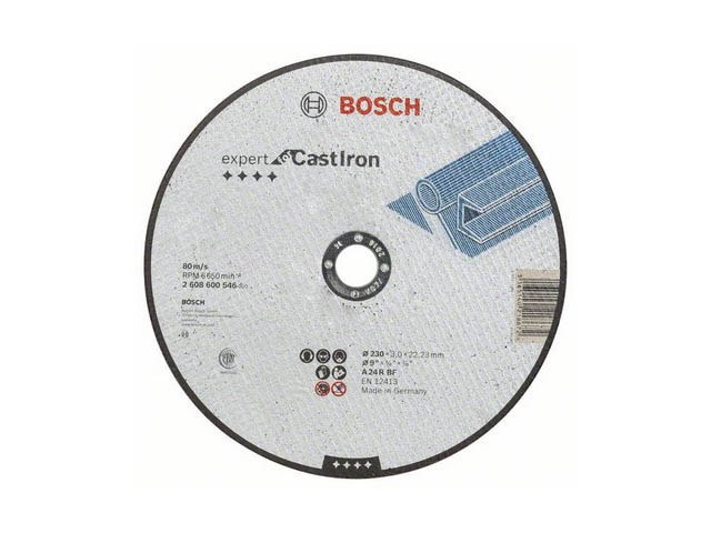 Круг отрезной 230х3.0×22.2 мм для чугуна Expert BOSCH