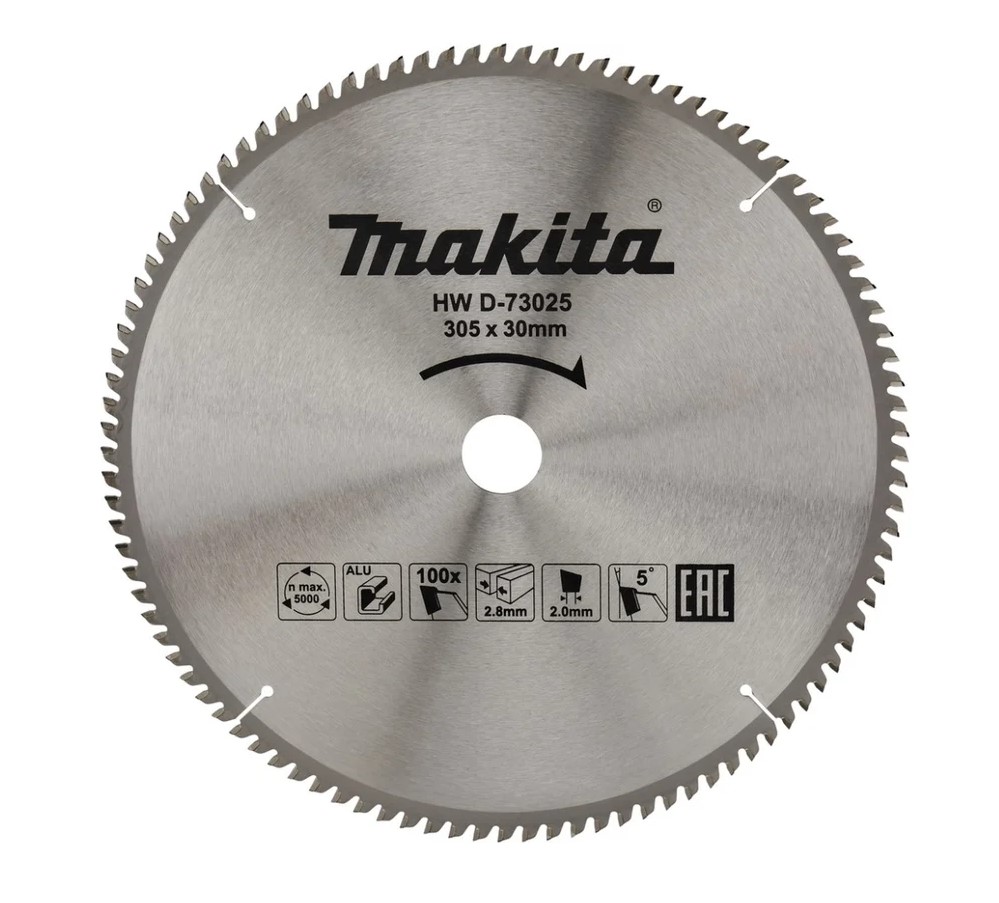 Диск пильный 305х30×2/2,8 мм 100 зуб. по алюминию MAKITA