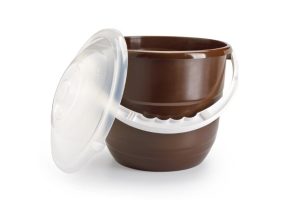 Ведро Practic plus (Практик плюс) с крышкой 10 л, шоколадный, BEROSSI