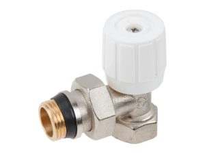Кран вентильный угловой 1/2″ вн.-нар. для радиатора с ручкой, AV Engineering