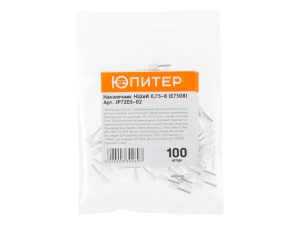 Наконечник-гильза НШвИ 0,75-8 (E7508) (100 шт) Юпитер