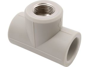 Тройник ПП комб. вн. 20х1/2″, сер. FV Plast