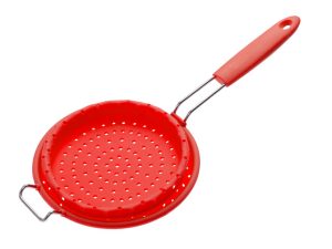 Дуршлаг с ручкой, силиконовый, 17.2 х 9.5 см, красный, PERFECTO LINEA