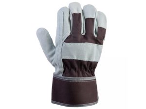 Перчатки спилковые комбинированные, 10/XL, серый/коричневый, Jeta Safety