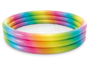 Надувной детский бассейн Rainbow Ombre, 147х33 см, INTEX