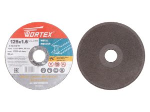 Круг отрезной 125х1.6×22.2 мм для металла WORTEX