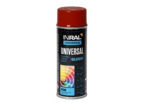 Краска-эмаль аэроз. универсальная красный огонь INRAL 400мл (3000)