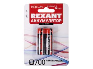 Аккумулятор тип AA «пальчиковый» 1.2В 1900мАч «REXANT» АК блистер 2 шт