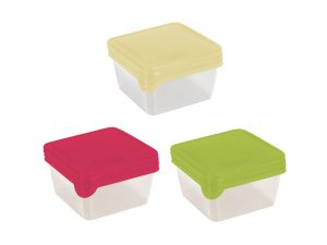 Комплект емкостей для хранения и заморозки продуктов Браво, квадратные, 0,45 л , GIARETTI