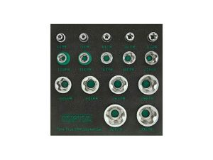 Набор головок 1/4″, 3/8″, 1/2″ 6EPR-32EPR 16предм. TOPTUL (GABF1601)
