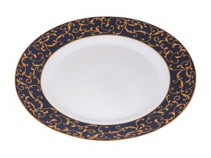 Тарелка обеденная стеклокерамическая, 275 мм, круглая, ANASSA BLUE (Анасса блю), DIVA LA OPALA