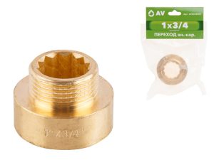 Переход 1″ вн. х 3/4″ нар., AV Engineering (инд. упак.)