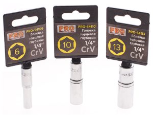 Головка 1/4″ 14мм 6гр. глубокая PRO STARTUL (PRO-54114)