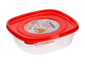 Контейнер пласт. прямоуг. 0,8 л д/пищ. продуктов, с крышкой, PERFECTO LINEA