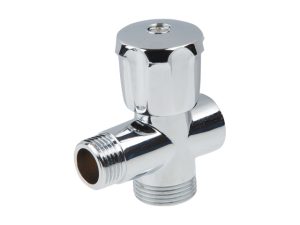 Кран вентильный 1/2″ нар. х 3/4″ нар. х 1/2″ вн. для стир. машины ХРОМ., AV Engineering