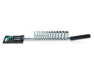 Набор головок 1/4″ 4-14мм 6гр. 13шт глубок. TOPTUL