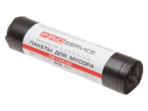 Пакеты для мусора Optimum, 160 л, 10 шт., черные, PROservice
