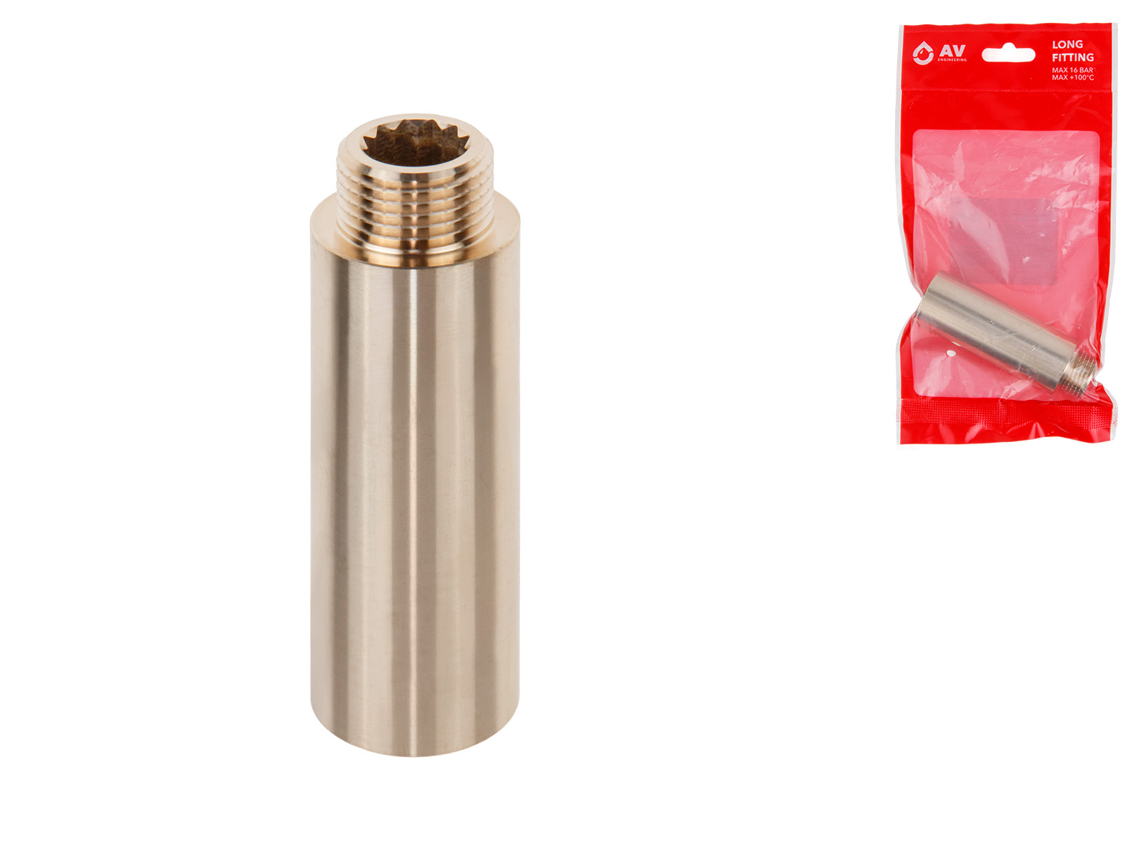 Удлинитель 1/2″ вн.-нар. х 70 мм, AV Engineering (инд. упак.)