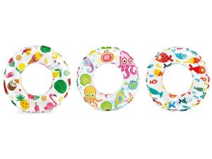 Надувной круг для плавания Lively Print, 61 см, INTEX