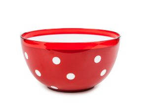 Салатник двухцветный Marusya (Маруся) 2 л, красный п/прозрачный, BEROSSI