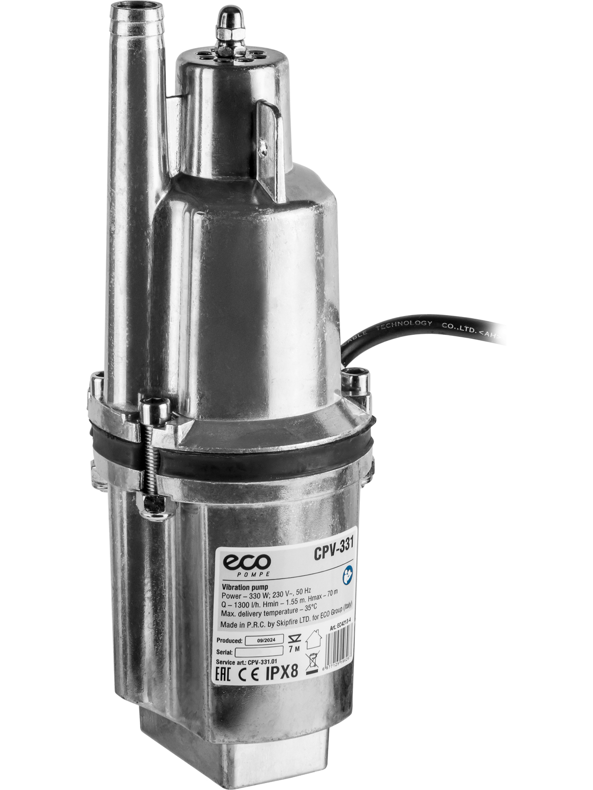 Насос вибрационный ECO CPV-331 (15м, верхний забор)