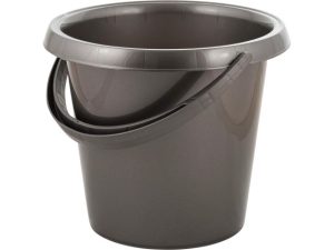 Ведро пластмассовое, 10 л, Rock’n’Roll, антрацит, Spin&Clean