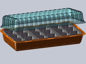 Мини-парник пластмассовый, с 3 вставками, 440х210х65 мм, PERFECTO LINEA